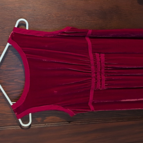 Sundance Velvet Red Tank V Neck Dress Size 8 Petite - Picture 6 of 7